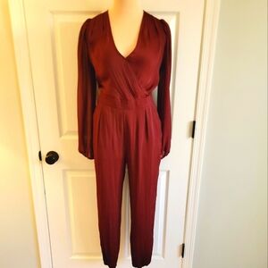 Naked Zebra Elegant Burgundy Jumpsuit S